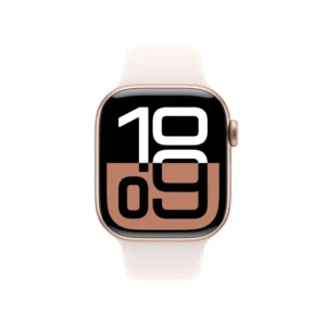 Apple Watch Series 10 GPS 46mm Rose Gold Aluminium Case with Light Blush Sport Band - M/L