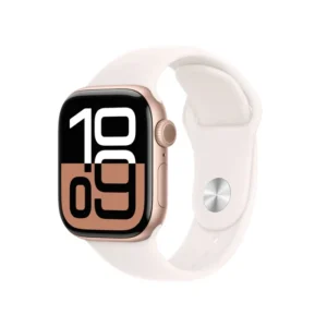 Alternative view of Apple Watch Series 10 GPS 46mm Rose Gold Aluminium Case with Light Blush Sport Band - M/L